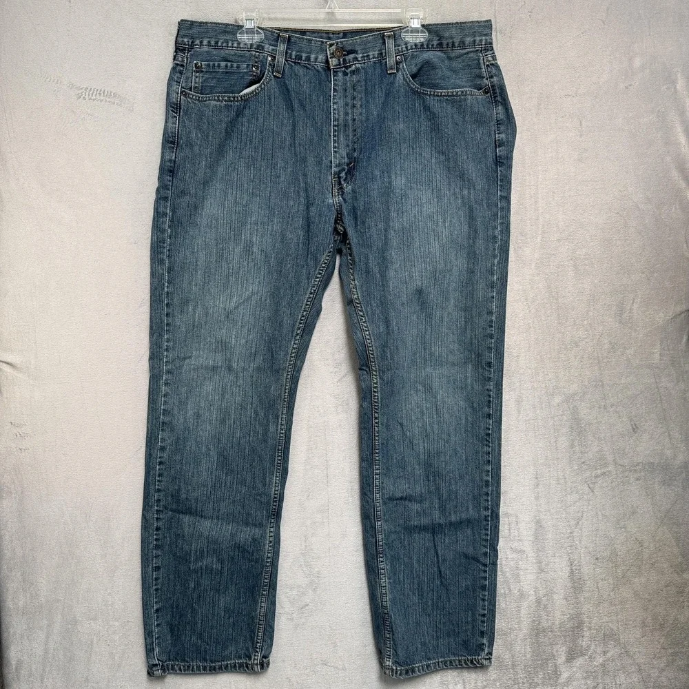Levis 559 Mens 38x32 Blue Medium Wash Relaxed Straight Denim Jeans 00559-0733